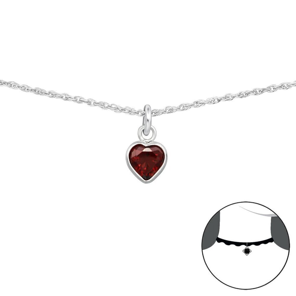 Sterling Silver Clavicle Heart Necklace